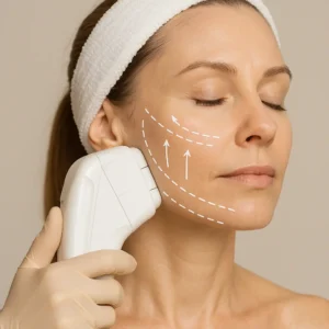 Woman having HI-FU to reduce wrinkles call LA LIPO Huntingdon Now!
