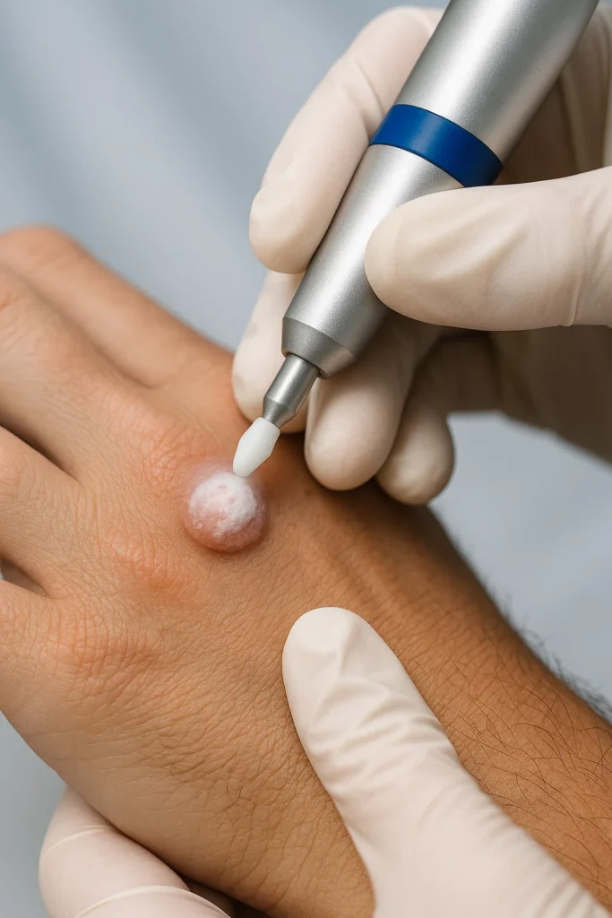 example of wart removal Huntingdon using cryopen