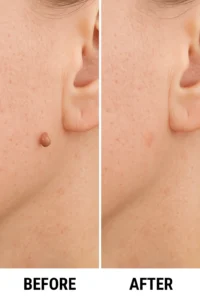 Skin tags removal Huntingdon before and after