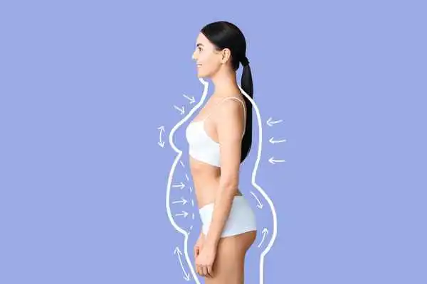 image of woman experiencing fat reduction treatment Huntingdon