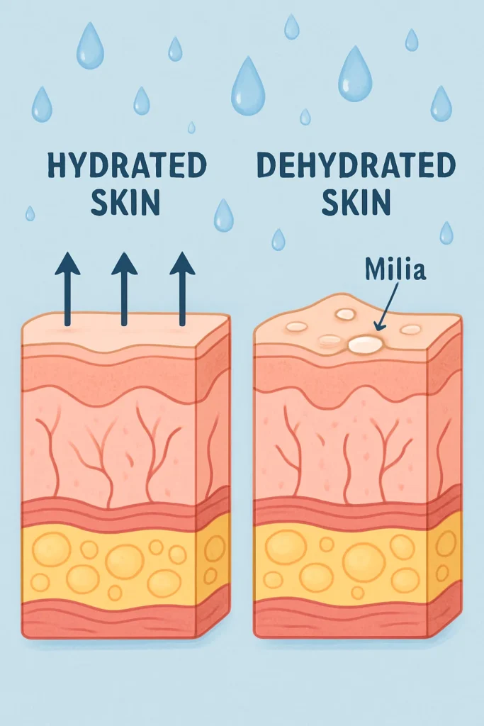 The importance of hydration and milia production Huntingdon