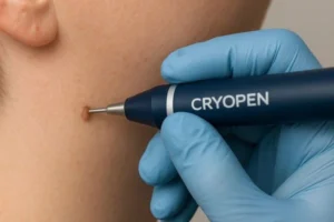 Person receiving skin tag removal Huntingdon