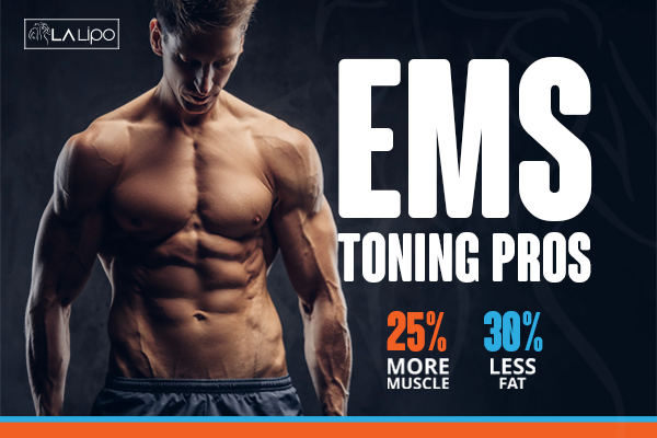 Image of man with sculpted stomach showing the fat loss and muscle gain of LA-EMS Body Sculpting Treatment Huntingdon